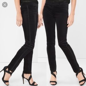 WHBM The Slim Ankle velvet tuxedo pants
